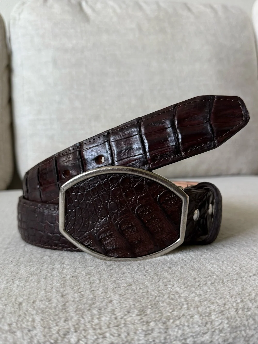 Okie Western Boots Exotic Handmade Caiman Belts